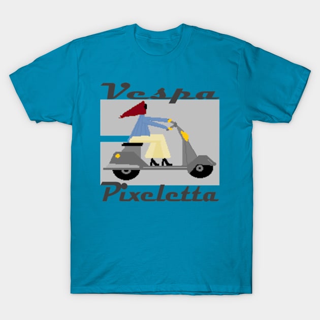 Vespa Pixeletta T-Shirt by TenomonMalke